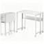 Bureau d'ordinateur pliable, avec sac de rangement, tablette et roulettes pour petits espaces, bureau à domicile