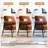 Dajauna Midcentury Modern Upholstered Metal Frame Leather Arm Accent Chair