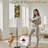 PeeNoke 68.5" Standing Floor Lamp Paisley Floral Botanical Cream Flowers Ornate Dimmable Metal Pole Lamp with Linen Lampshade LED Bulb Included