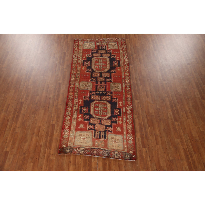Geometric Wool   Runner Rug 4x10