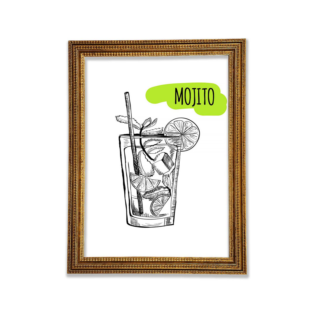 Mojito Cocktail 2 - Einzelne Bilderrahmen Kunstdrucke