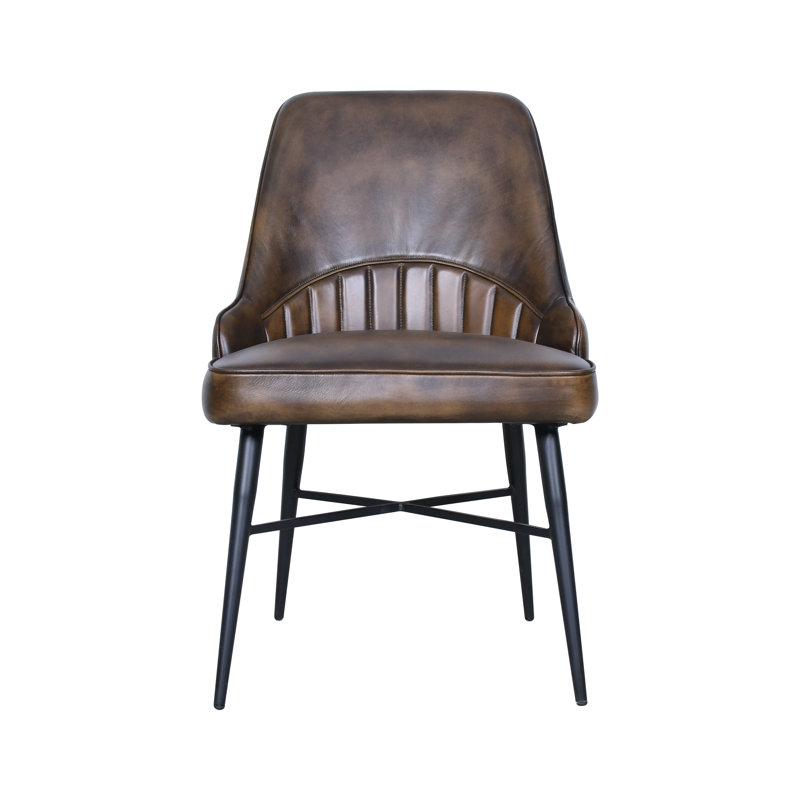 Galway Dining Chair In Antique Whiskey Leather