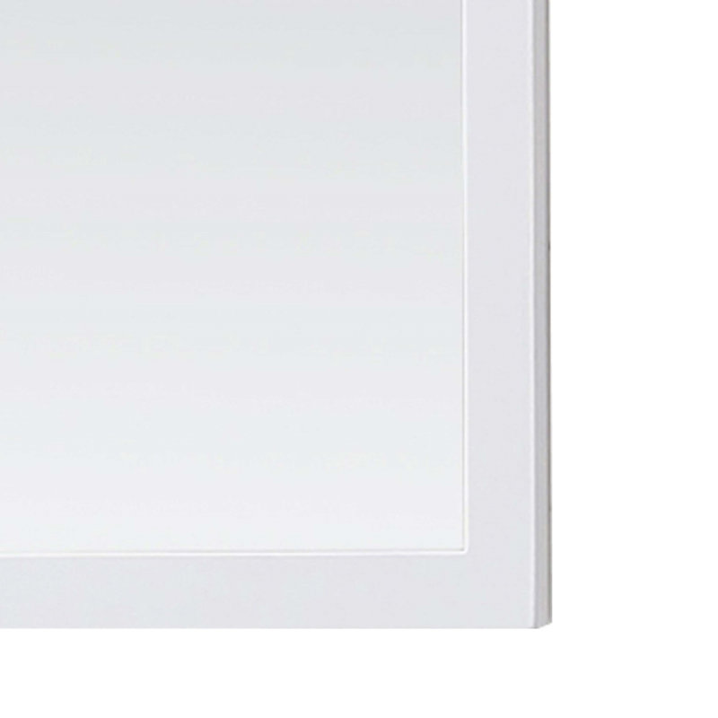 Tahoe Solid Wood Rectangle Wall Mirror, White