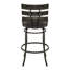 Tabouret de bar pivotant avec finition, similicuir brun, rotation à 360 degrés, support de poids de 250 lb, tissu doux facile à nettoyer, installation simple
