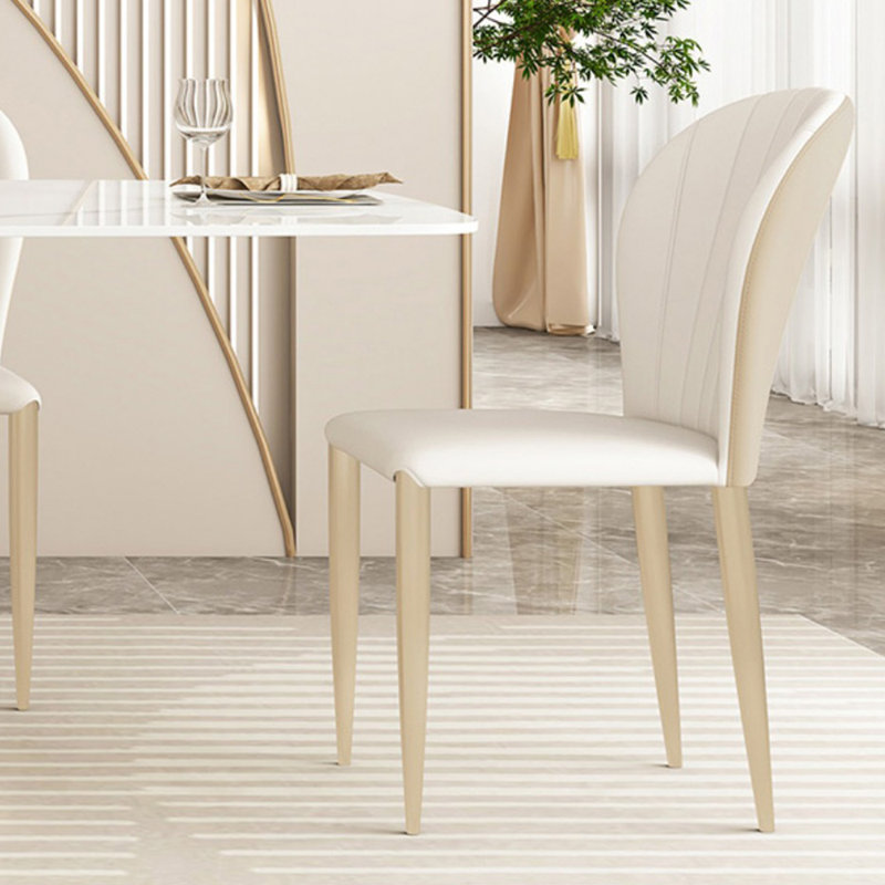 Light luxury modern rectangular dining table set, 29.5" H x 70.8" L x 35.4" W