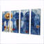 «Blue Boho Woman in Meditation» - ensemble de reproduction d'art mural femme boho-2087580922