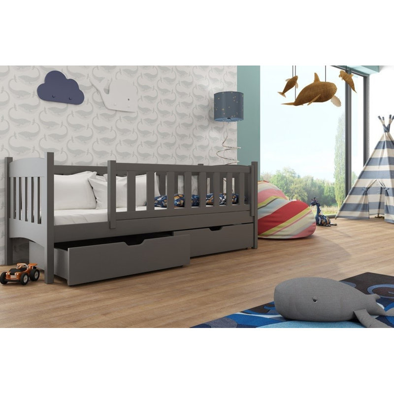 Juana Single (3') 2 Drawer Bed Frames, Graphite