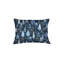 Navy Blue Pagoda Charm Linen Pillow 14x20 Cover Only