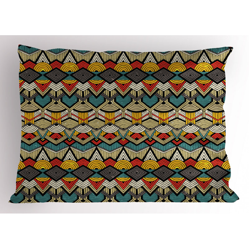 Polyester Geometric Sham Set, Queen