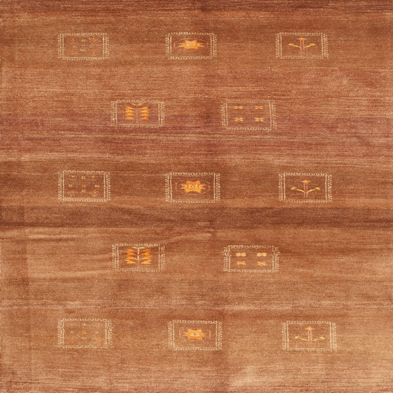 Tapis orange / jaune Youd, Carré 6 pi