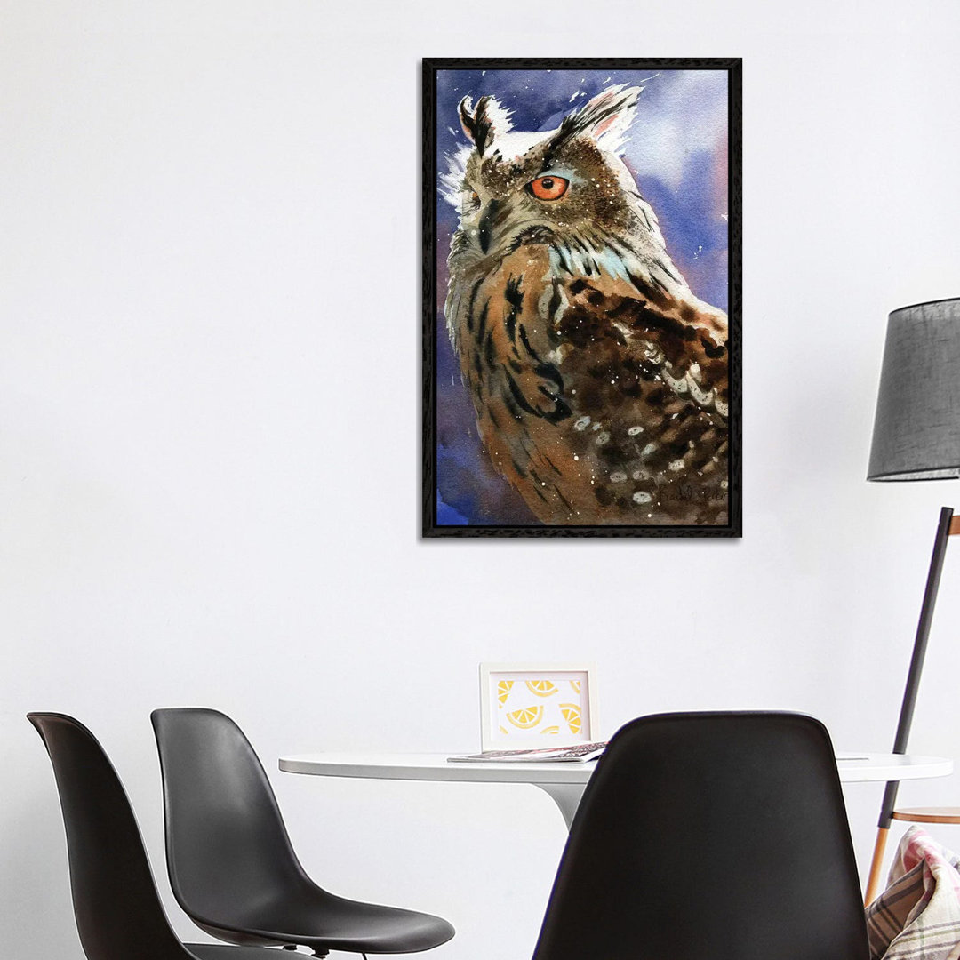 Owl Eyes von Rachel Parker - Galerie-verpackte Leinwand Giclée