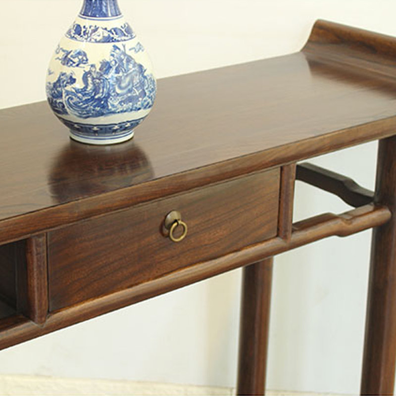 Console d'entrée en bois d'orme