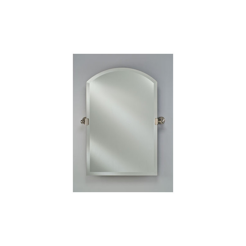Miroir mural arche inclinable Molden, H 16 po x L 25 po, Nickel poli