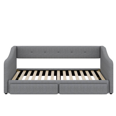 Twin XL To King Size Upholstered Daybed With Drawers by Red Barrel Studio