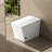 Square Smart Toilet with Built-in Tank for Modern Bathroom, Remote Control, Tankless Bidet Toilet with Foot Touching Lid Opening, Auto Flush, Heated Seat, LED Digital Display, User Memory, White-129934086