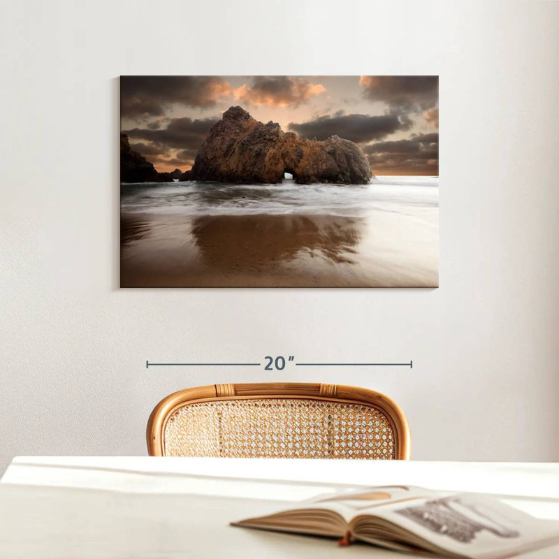 Gillard Big Sur Beach Sunset, 16" H x 24" W