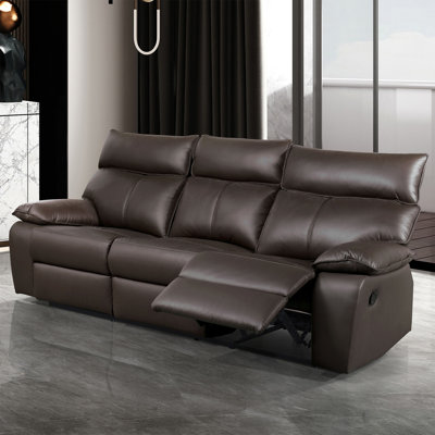 88.4" W Contemporary Sofa, Brown