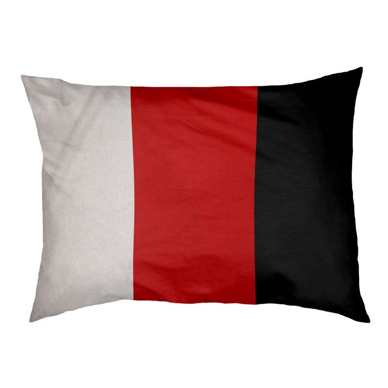 Coussin Colorado, Grand (l 40 po x P 30 po x H 6,5 po), Milieu rouge / noir