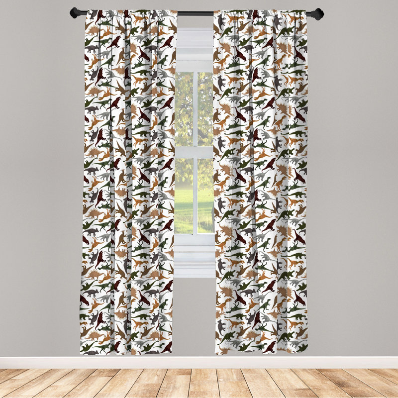  Semi-Sheer Rod Pocket Curtain Panels, 28" x 63"