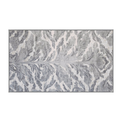 Tapis gris lavable à la machine