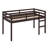 Twin Size Solid Rubber Wood Loft Bed – Ladder & Strengthened Slat Bed Platform-501250472