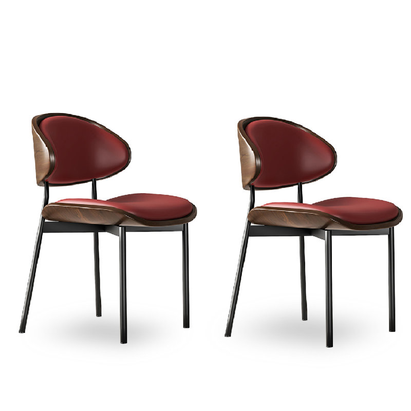 Fauteuil en cuir massif italien luxueux, Rouge