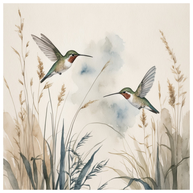 Tapis de bain Colibris en vol, L 34 po x L 21 po