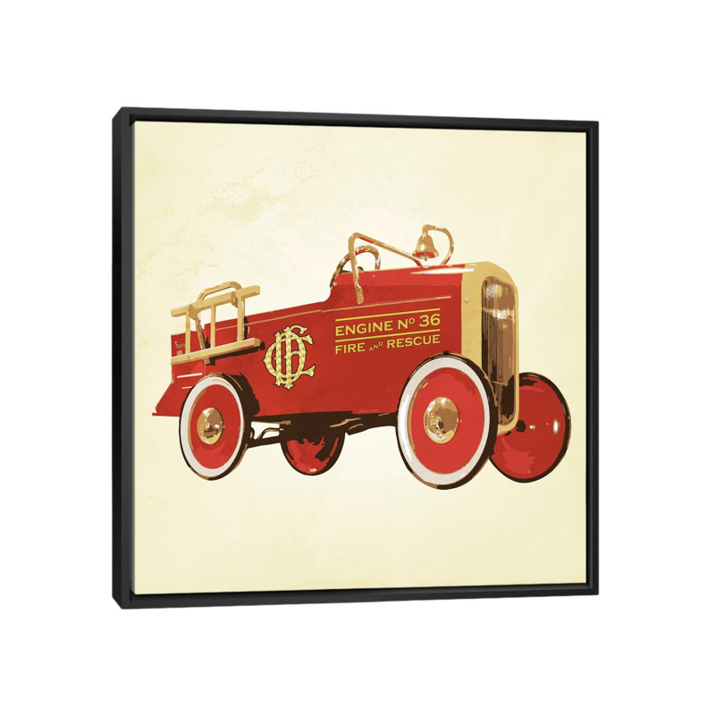 Art sur toile Albree Modern Fire 36, H 18 po x l 18 po x P 1,5 po, Toile avec cadre noir, Non mat