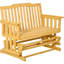 Fauteuil oscillant en bois naturel avec base stable et chaise berçante en bois au design classique