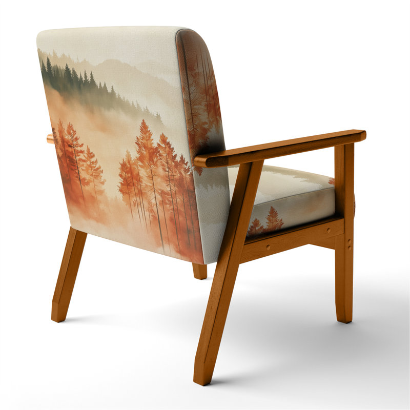 Chaise rembourrée Forest, Brown Square Arms