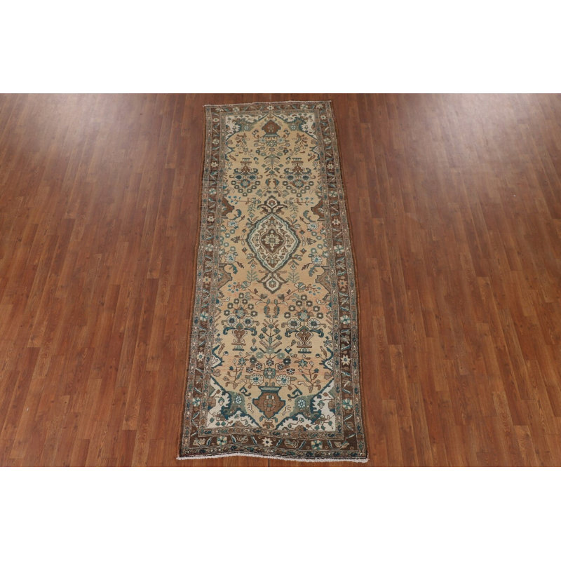 Tapis de couloir traditionnel en laine fait à la main 4 x 10