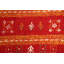 Tapis carré rouge en laine noué à la main de conception unique de 1 pi 3 po Dalloway