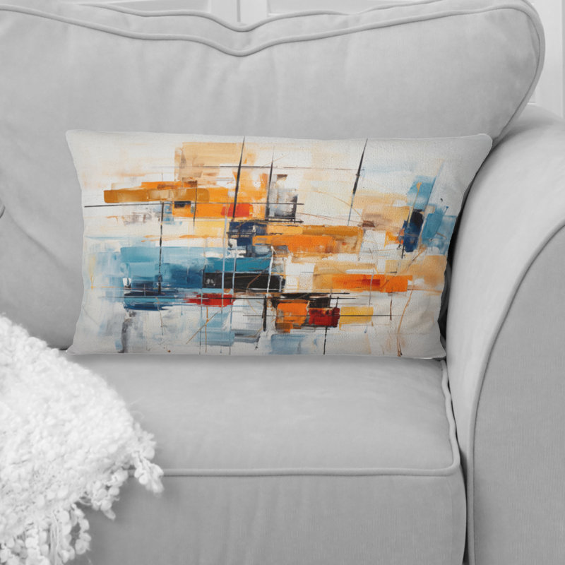 Coussin décoratif coloré Mid Century Retro Reflections III - Abstract Midcentury