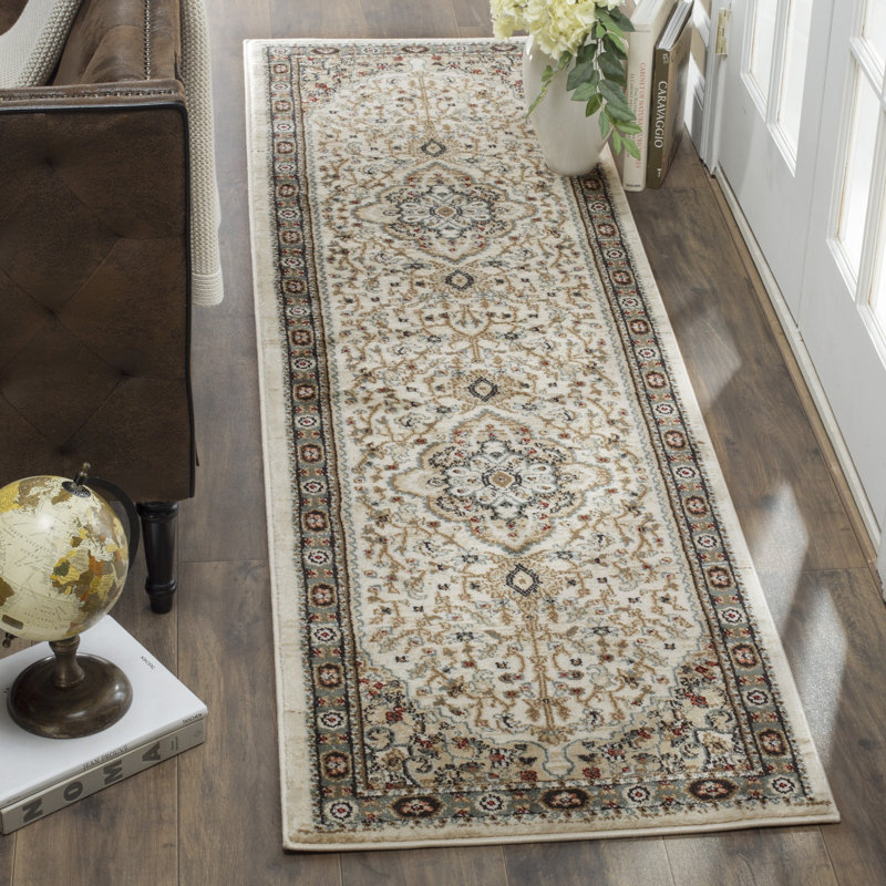 Klose Performance Oriental Rug, Runner 2'3" x 20', Cream/Beige