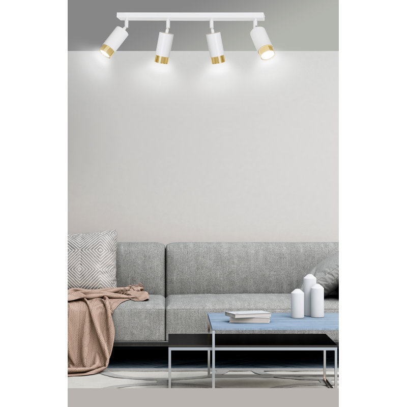 Cromwell 78cm 4 -Light Track Kit, White, Gold