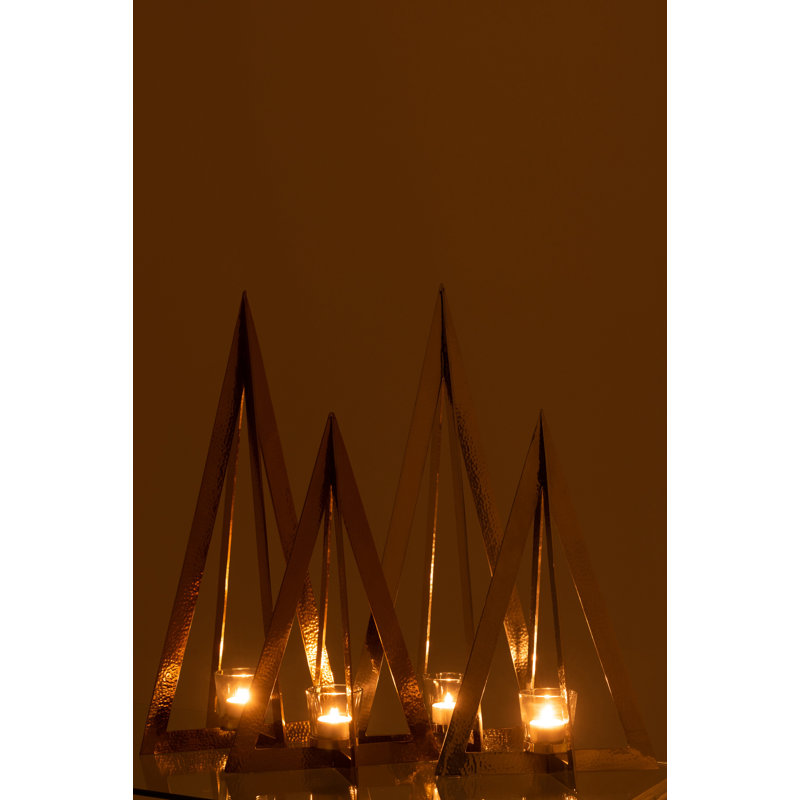 Cozy Tabletop Tealight Holder, 55cm H x 26cm W x 26cm D, Gold