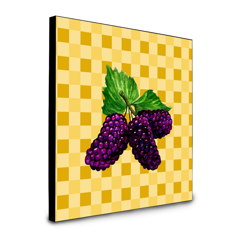 Panneau mural d’art mulberries on basketweave Coucou