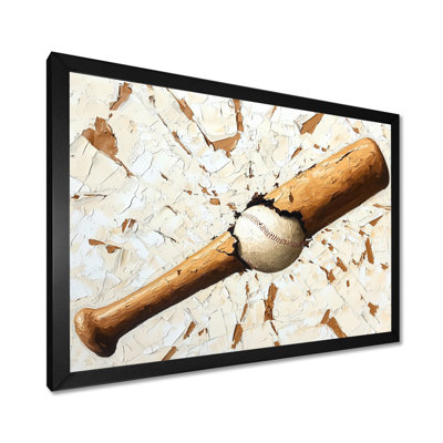 Baseball Bat Crack - Sport Baseball Wall Art Living Room