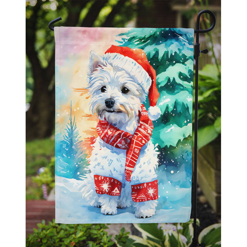 Polyester double face Noël, H 15,5 po x l 11,25 po