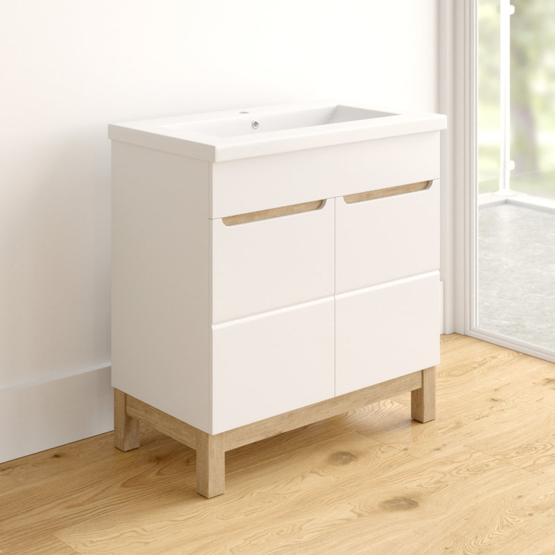 Gorham 202.69cm Bathroom Vanity Base Only in White