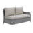 Kingon 80.75'' Wide Metal Loveseat with Cushions