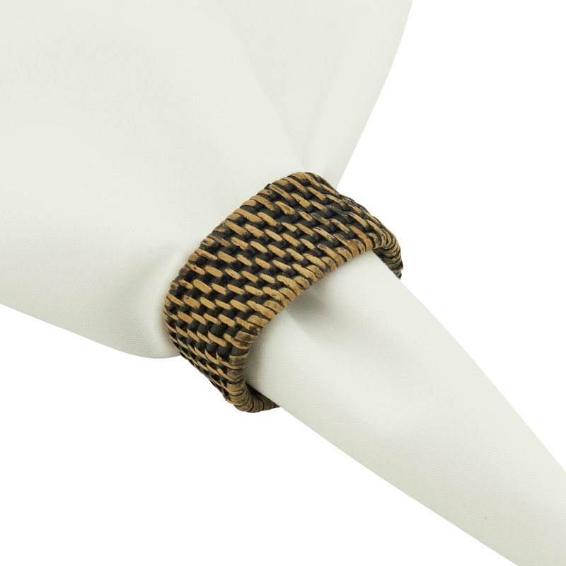 Napkin Ring Set, Brown