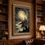 Art sur toile, "Phare sur une falaise orageuse avec lune tourbillonnante"-133523427