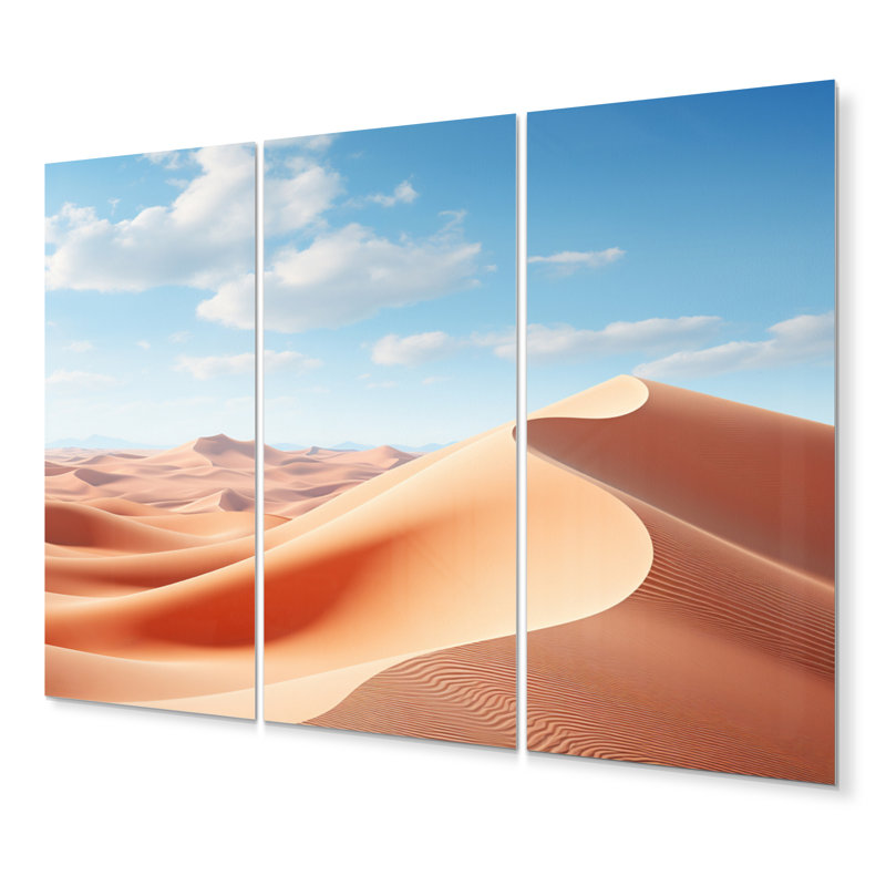 Ensemble de décorations murales en métal Desert Infinity Dunes I - Paysages