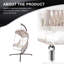Chaise rembourrée pliante coussinée avec supports en C brun