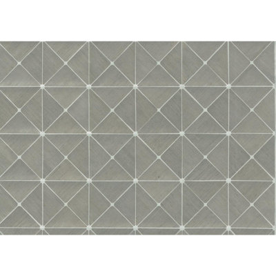 Dazzling Dimensions Geometric Grass Cloth Metallic Wallpaper Double Roll