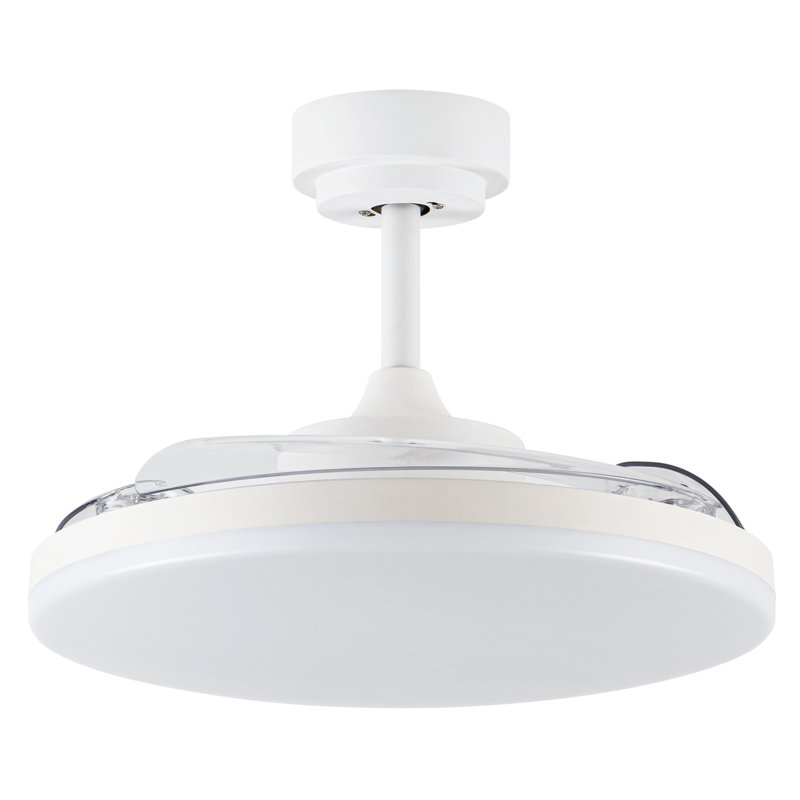 Ventilateur de plafond DC à pales rétractables avec lumière et télécommande Stroll