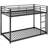 Low Bunk Bed For Twin Over - Black, With Stable And Robust-110245035-110245037