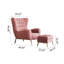 Fauteuil capitonné avec repose-pieds Elliekate