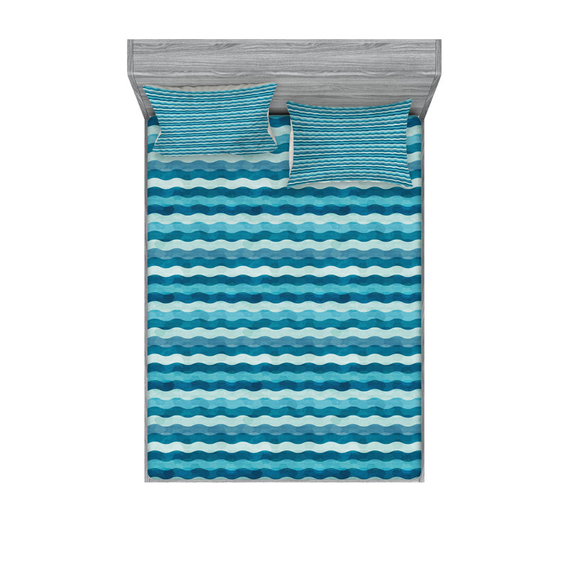 Drap-housse et coussin décoratif Ambesonne, California King Sheet Set + 5 Additional Pieces